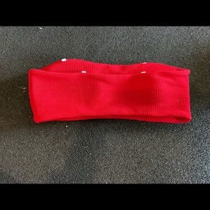 Bando Red Bathing Suit Top